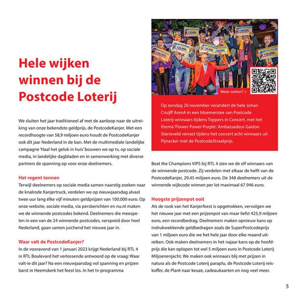 Nationale Postcode Loterij - Jaarverslag 2022 Postcode Loterij en ...